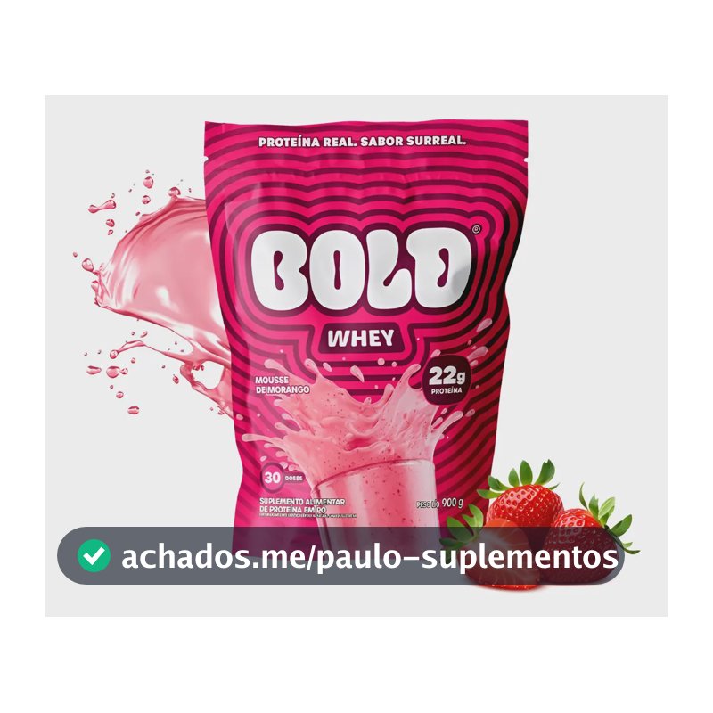 Bold Whey Mousse De Morango Refil 900g