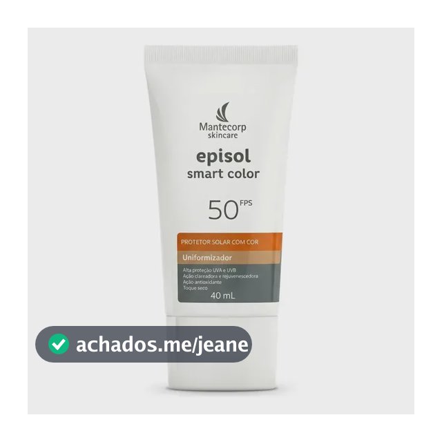 Protetor Solar Episol Smart Color Uniformizador Fps50 40ml