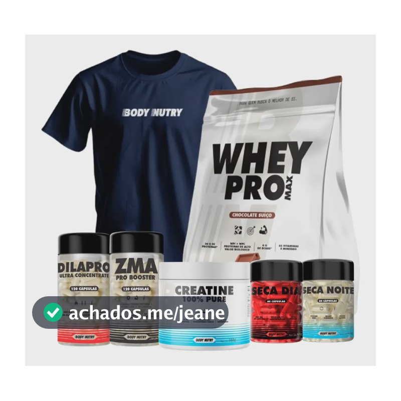 Kit Whey Pro+ Seca Dia+ Noite + Creatina Pura + Zma+ Dilapro Chocolate/azuLG