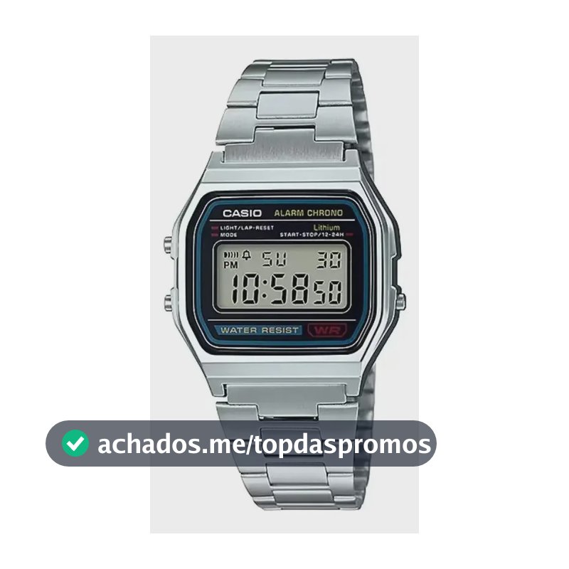 Relógio Casio Digital Vintage Prata Unissex Original Barato Prata