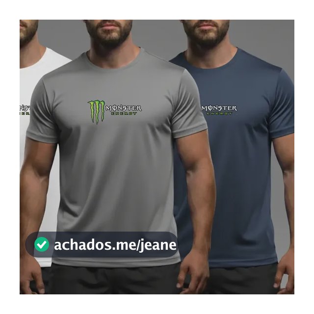 Kit 3 Camisetas Dry Fit - Monster 3 - Esporte Corrida Treino