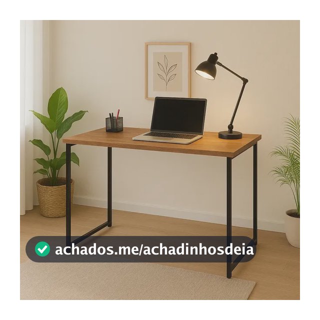 Escrivaninha Industrial 90cm Mesa Estudo Aparador  Aço Mdf