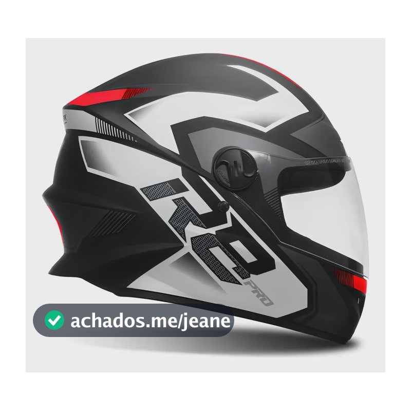 Capacete Fechado Pro Tork R8 Pro Preto Vermelho Fosco Tork Preto/vermelho 57/58