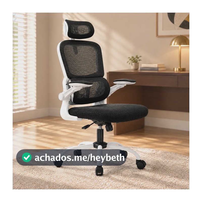 Cadeira Escritório Ergonômica Mesh Suporte Lombar Sitolia Branco Malha
