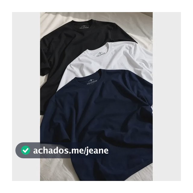 Kit 3 Camisetas Premium Masculinas Polo Wear Sortido