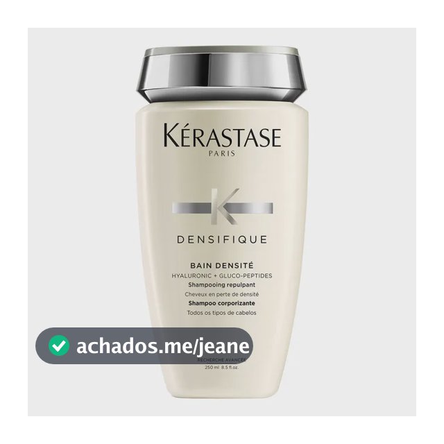 Kérastase Densifique Bain Densité Shampoo Densificador para Cabelos Finos com Perda de Densidade, Fortalece e Dá Volume, Com Stemoxydine e Ácido Hialurônico, 250 ml