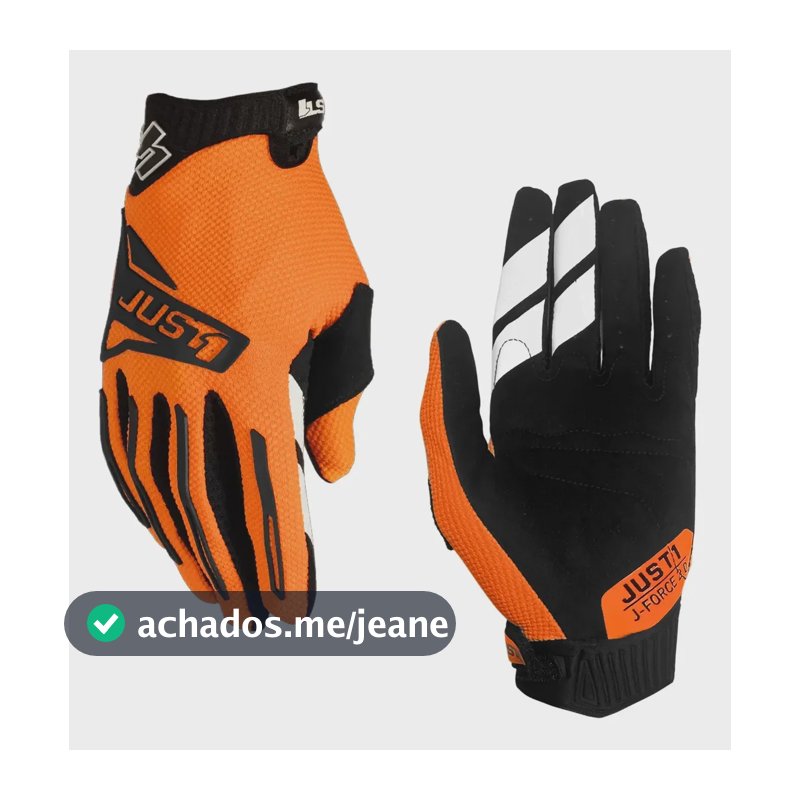 Luva Moto Mx Motocross Trilha Enduro Touchscreen - Just1 2.0 Laranja L(g)