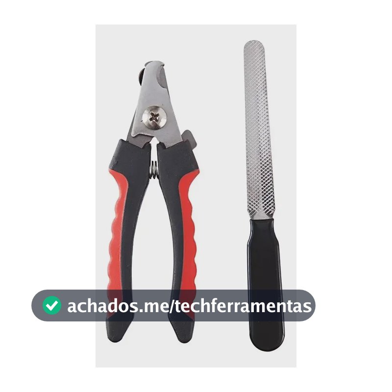 Alicate De Unha Cortador + Lixa Pet Cão Gato Cachorro
