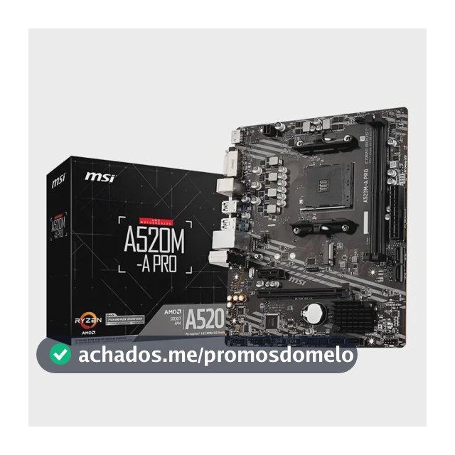 Placa-mãe Msi A520m-a Pro Am4 Matx Ddr4 Preto