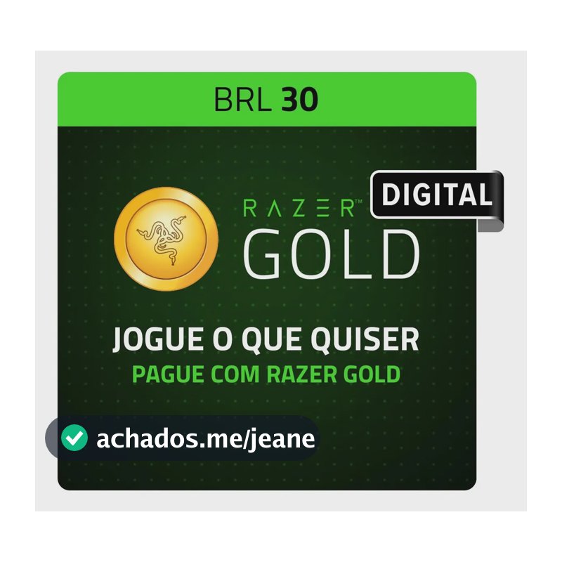 Razer Gold Digital R$ 30 (digital)