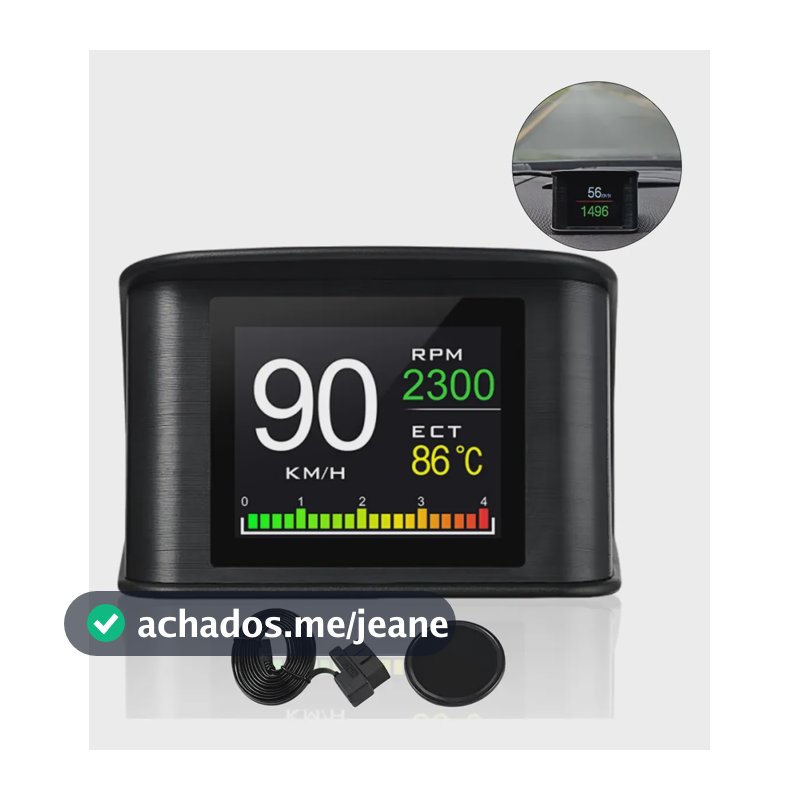 Scanner Obd2 P10 Hud Temperatura Da Água Do Motor