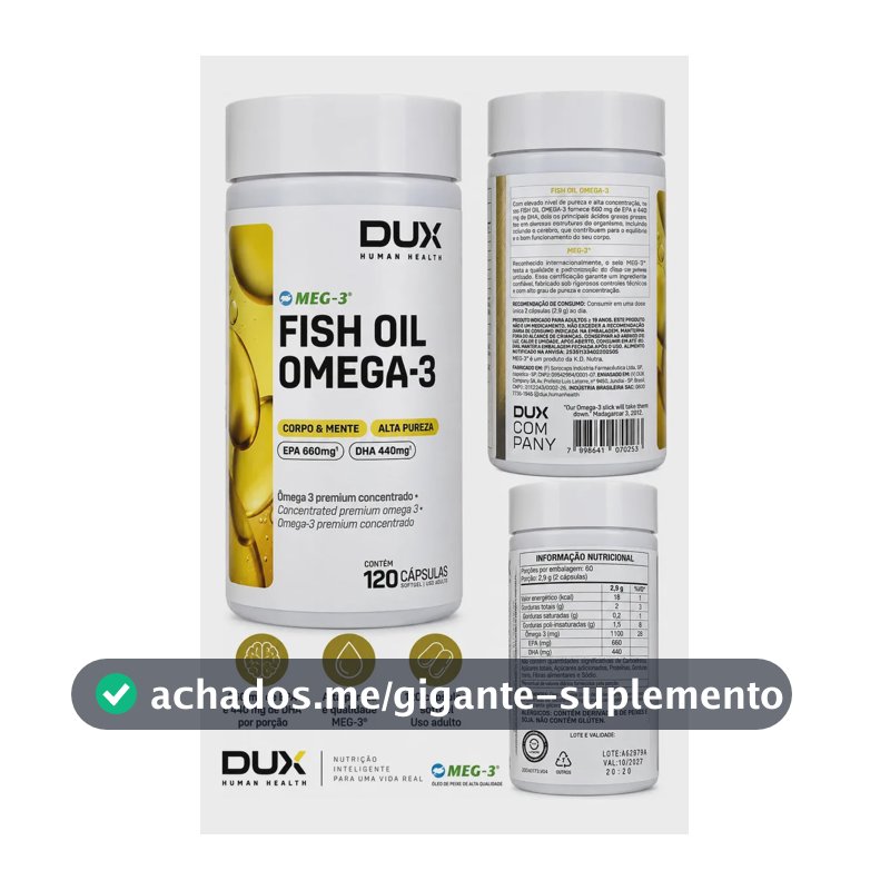 Ômega 3 Em Cápsula Sem Sabor De 120 Un