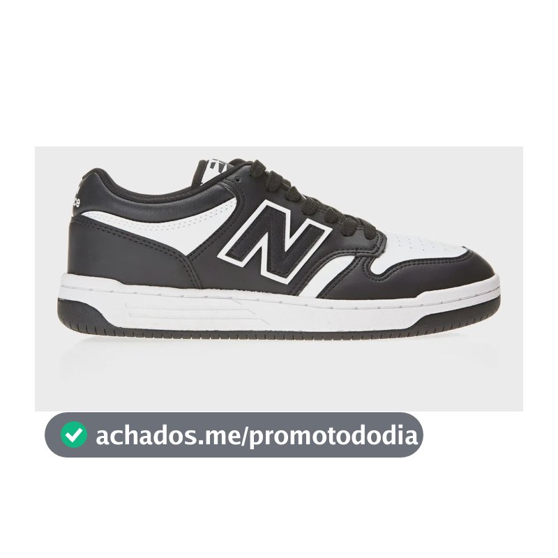 Tênis Masculino E Feminino 480 New Balance Preto/branco Liso 40 Br