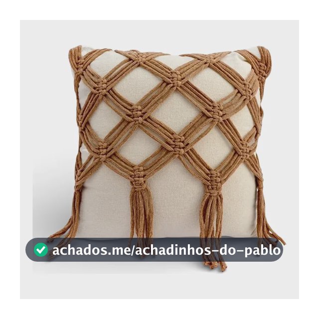 Capa De Almofada  Boho Veneza Macramê 45x45