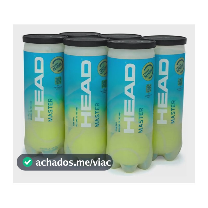 Bola De Tênis Head Master Pack Com 6 Tubos