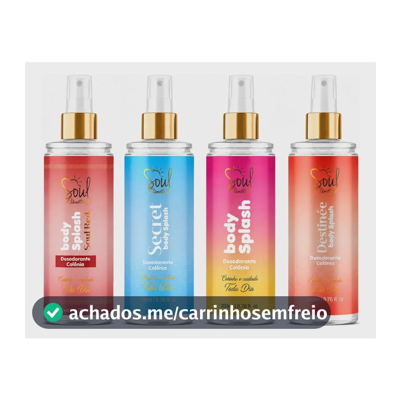 Kit C/4 Body Splash Perfume Corporal Desodorante Colônia 200ml Feminino