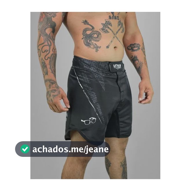 Fightshort Venum Fighting Nerds Tactical Mind Preto P