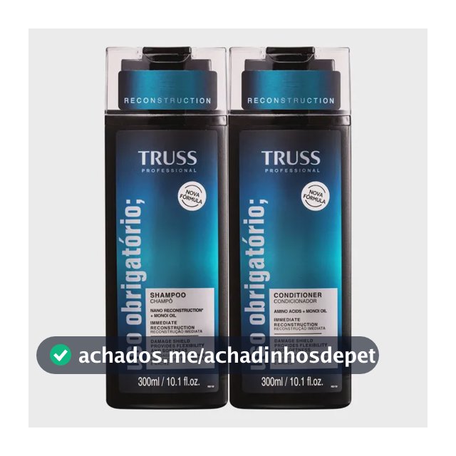 Kit Shampoo e Condicionador Truss Uso Obrigatório para Cabelos de 300ml