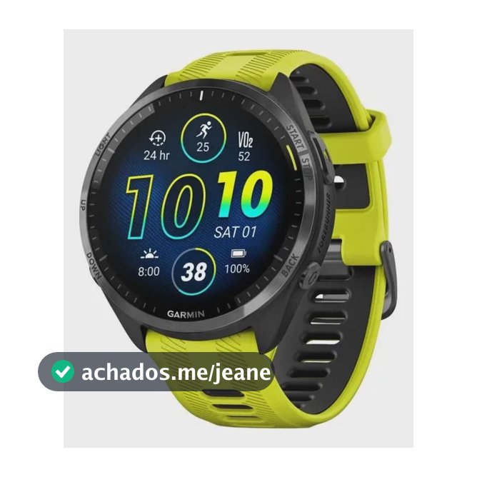 Relógio Gps Garmin Forerunner 965 010-02809-20 - Preto/cinza Amarelo/preto Milanês Preto