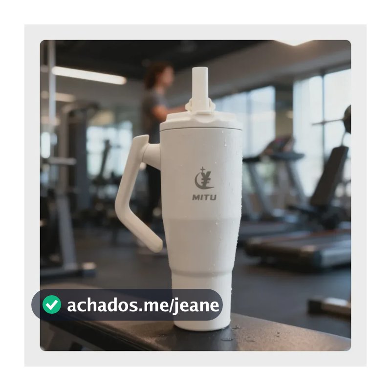 Copo Térmico Gigante 1,2l Inox Com Tampa E Inox Canudo Cor Branco Lisa Copo Garrafa Inox De Fitness