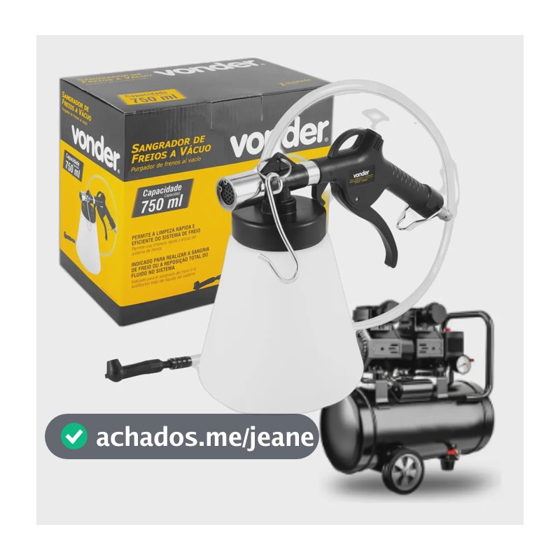 Sangrador De Freios Vácuo 750ml Pneumático Oficina Mecânica
