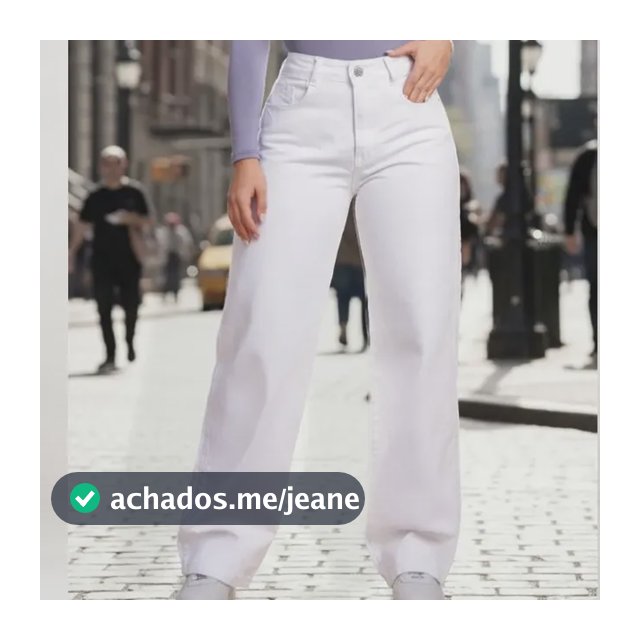 Calça Wide Leg Feminina Melhor Jeans Do Brasil Com Bolsos
