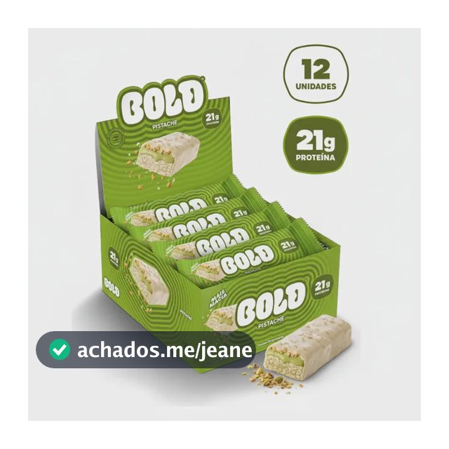 Barra De Proteína Bold Snacks Sabor Pistache X 720g 12 Un