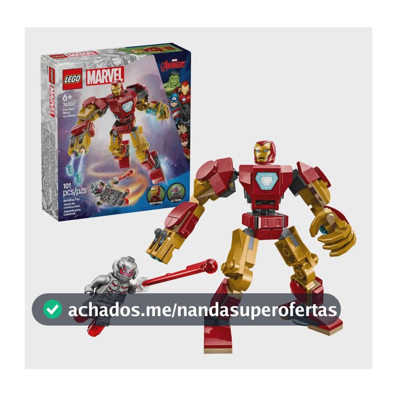 Blocos De Montar 76307 Marvel Robô Homem De Ferro Lego