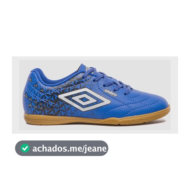 Chuteira Futsal Infantil Class Neo Jr Umbro Royal Branco Preto 33 Br