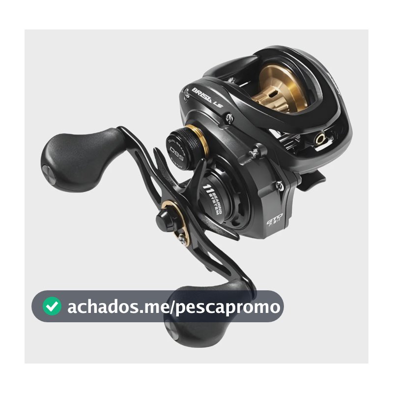 Carretilha Pesca Marine Sports Brisa 11000 11 Rolamentos Cor Grafite Escuro com Preto Lado da manivela Direito