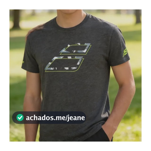 Camiseta  Babolat Aero Cotton Tee Preto/amar