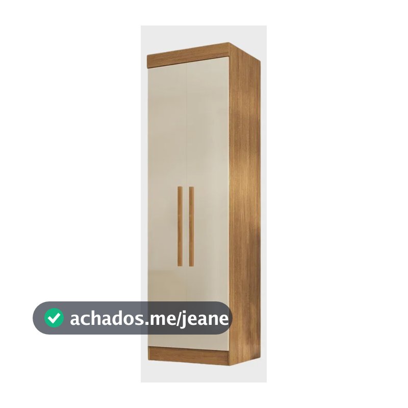 Modulo Guarda Roupas Para Quarto Madrid 2 Portas Maxel Madeirado Off White