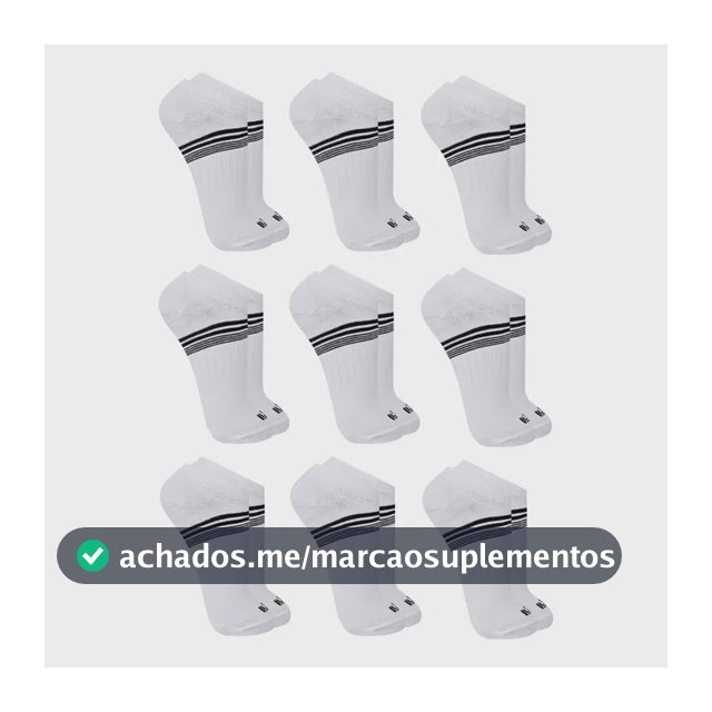 Kit 9 Pares Meia Soquete Cano Curto Invisível Cotton Trifil