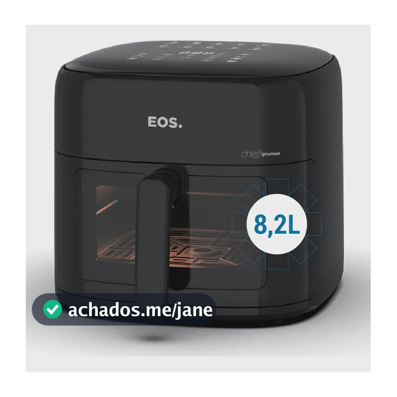 Fritadeira Air Fryer Eos Family 8,2l Digital Eaf80p Cor Preto
