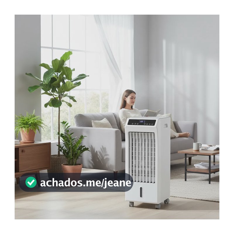 Climatizador De Ar Portátil Ventilador 3 Em 1 5l Digital Branco 127v