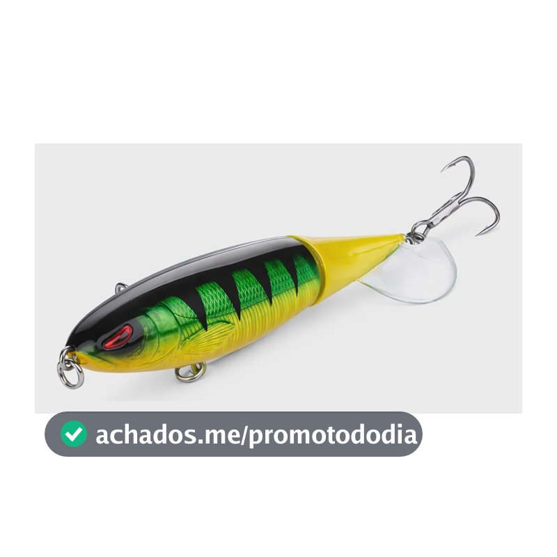 Isca Artificial Whopper Popper Plopper C/ Helice Escolha Cor Verde-dourado