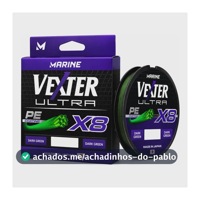 Linha Multifilamento Marine Vexter Ultra X8 0,23mm 30lb 300m Dark Green