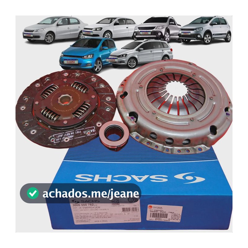 Kit Embreagem Sachs Fox Gol Golf Polo Spacefox Voyage 1.6 8v