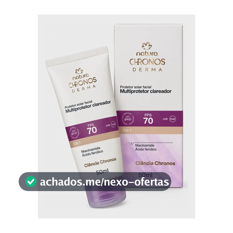 Natura Chronos Derma- Multiprotetor Clareador Fps 70 - Cor 1