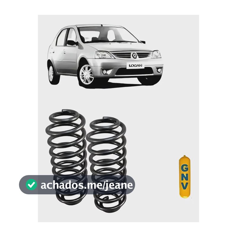 Par Molas Traseiras Reforçadas Gnv - Renault Logan Até 2013