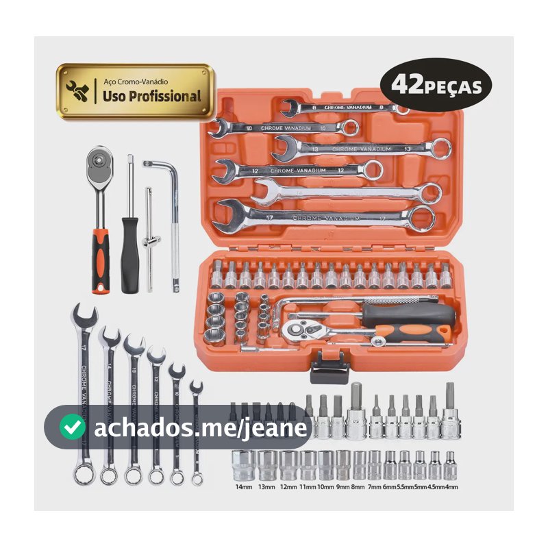 Inova Cases Jogo De Soquetes 42 Peças Caixa De Ferramentas Aço Crv Chave Soquetes Sextavados Chave de Catraca Bits Fenda Phillips Allen Torx Gedore Automotivo Para Oficina Mecânica Loja Do Mecanico