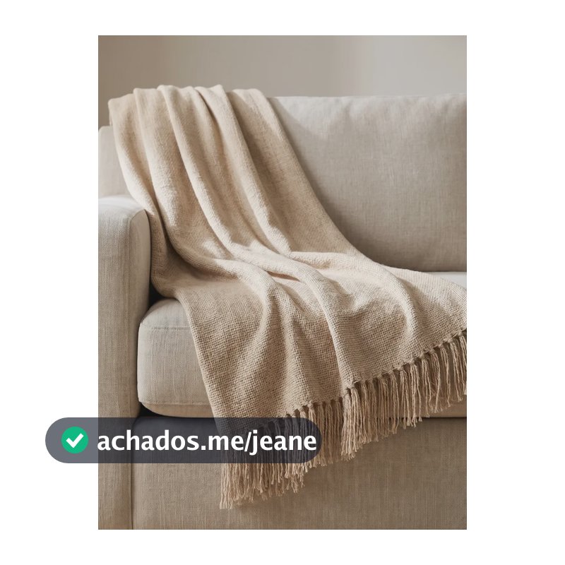 Manta De Sofá 2 Metros Protetora Capa Decorativa Grande Areia Liso