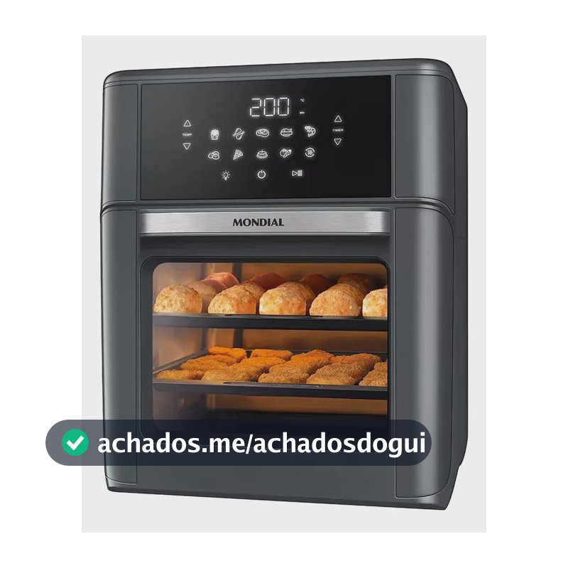 Fritadeira Air Fryer Oven Mondial Afon-12l-fg 12l Digital 20 Cinza
