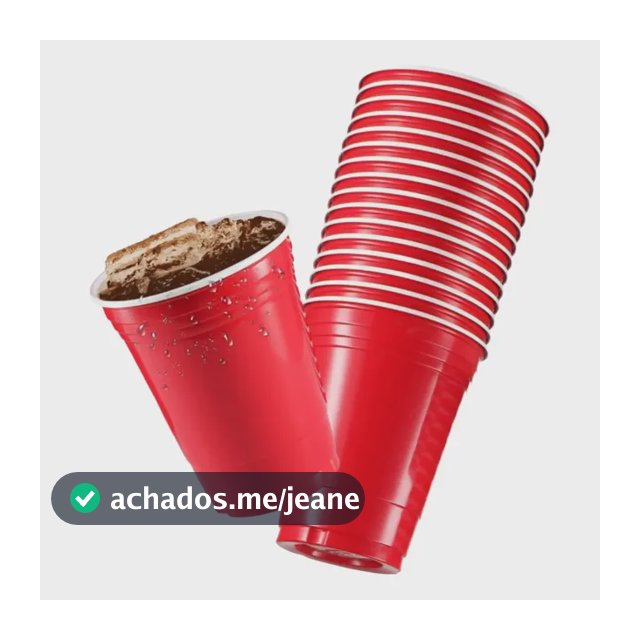 Copo Americano Red Cup Beer Pong Descartável 100 Un Vermelho