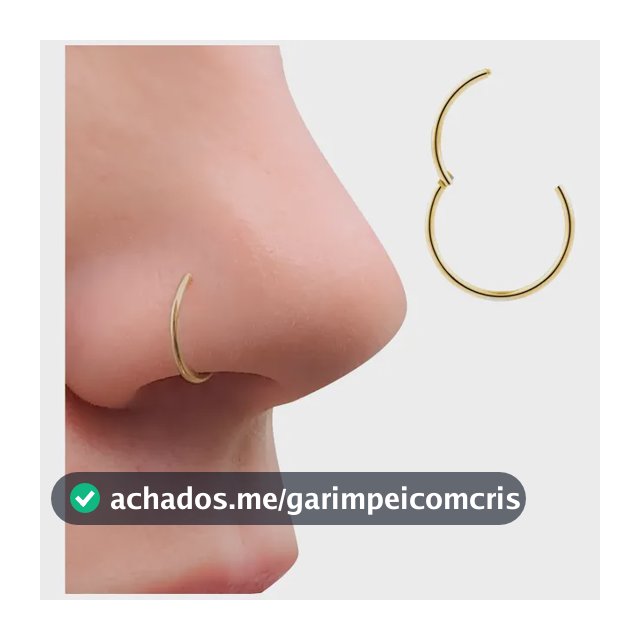 Piercing Argola Clicker Nariz Finíssima Aço Fácil Colocação