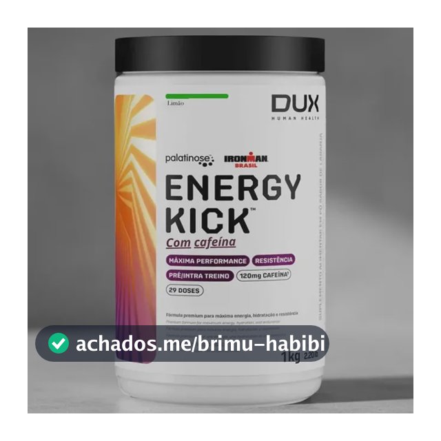 Energy Kick Caffeine Dux 1kg Pré E Intra Treino Limão Limão