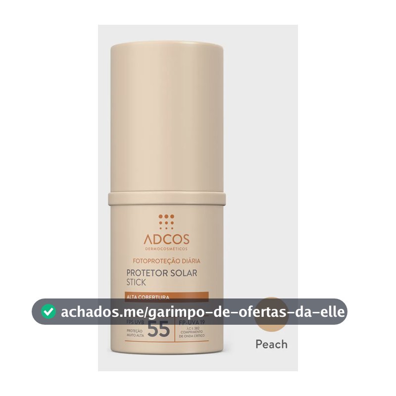 Adcos Protetor Solar Stick Tonalizante Fps 55 Peach - 17g