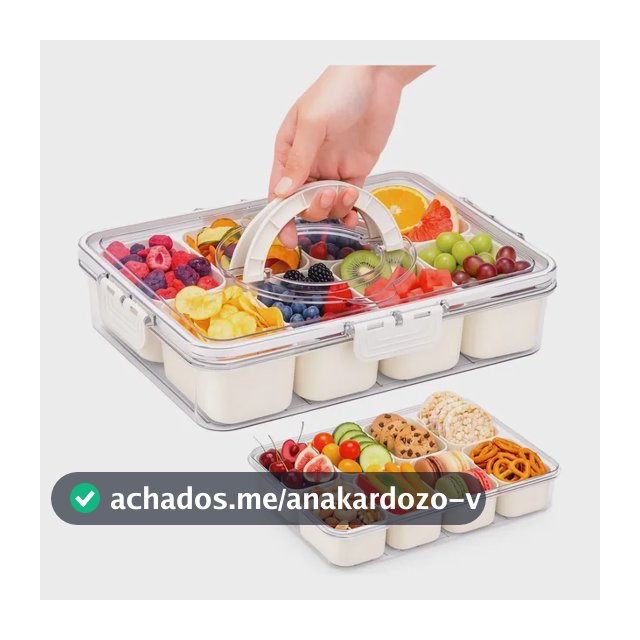 Pote Organizador Geladeira Frutas Alimentos Hermetico C/alça Petiscos Frutas Praia Piquenique Viagem