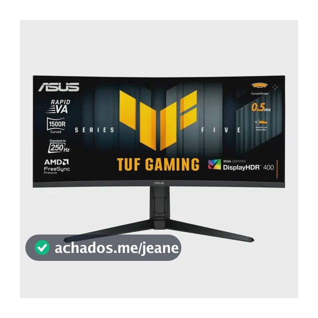 Monitor de jogador Asus Tuf VG34WQML5A 34 Wqhd 250 Hz 0,5 m preto curvo