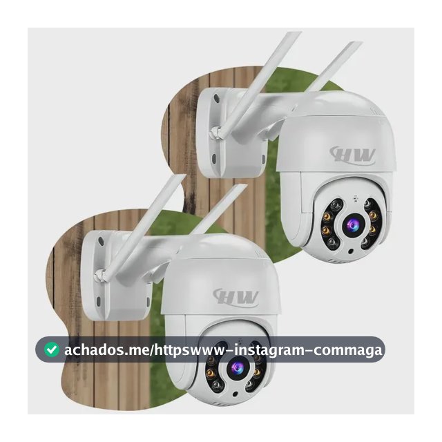 Kit 2 Câmeras Segurança Ip Interna Externa Wifi iCSee Infravermelho Prova D’Água - HW